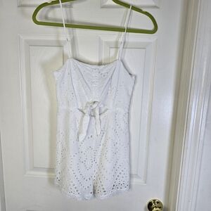 Lulu's White Eyelet‎ Womens Romper XS